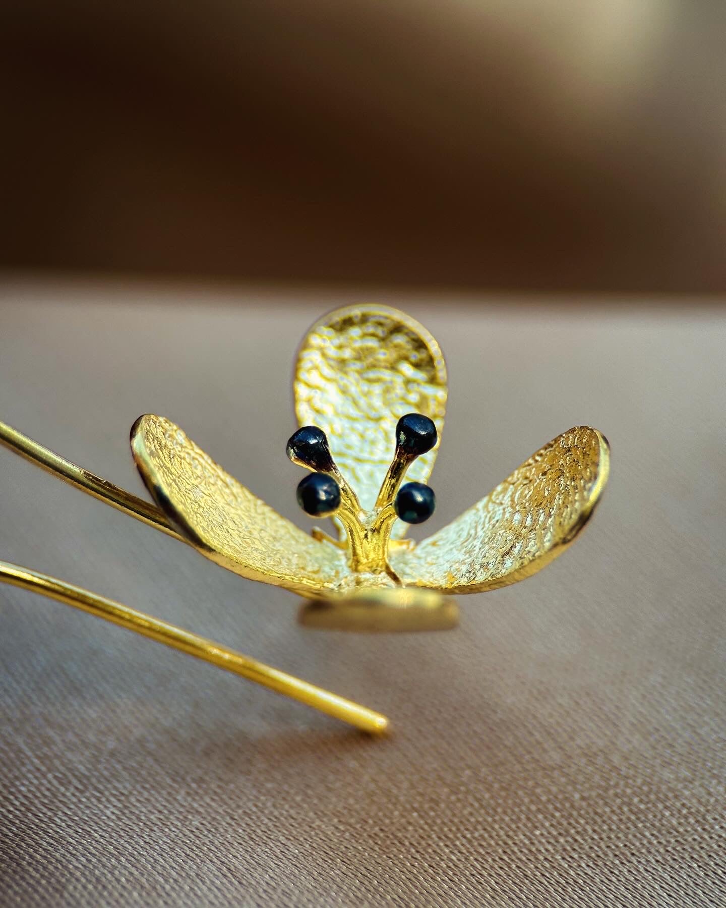 Golden Flower Earrings