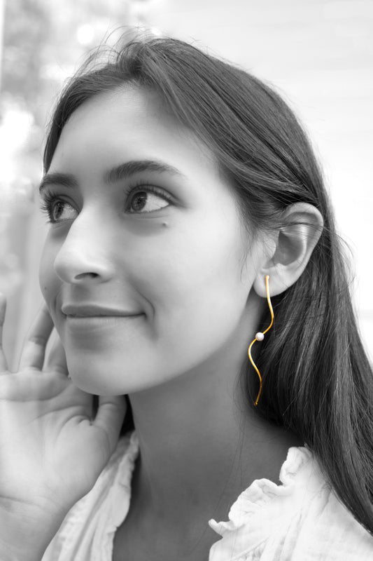 Silver Wave Earrings