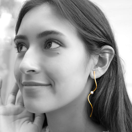 Silver Wave Earrings