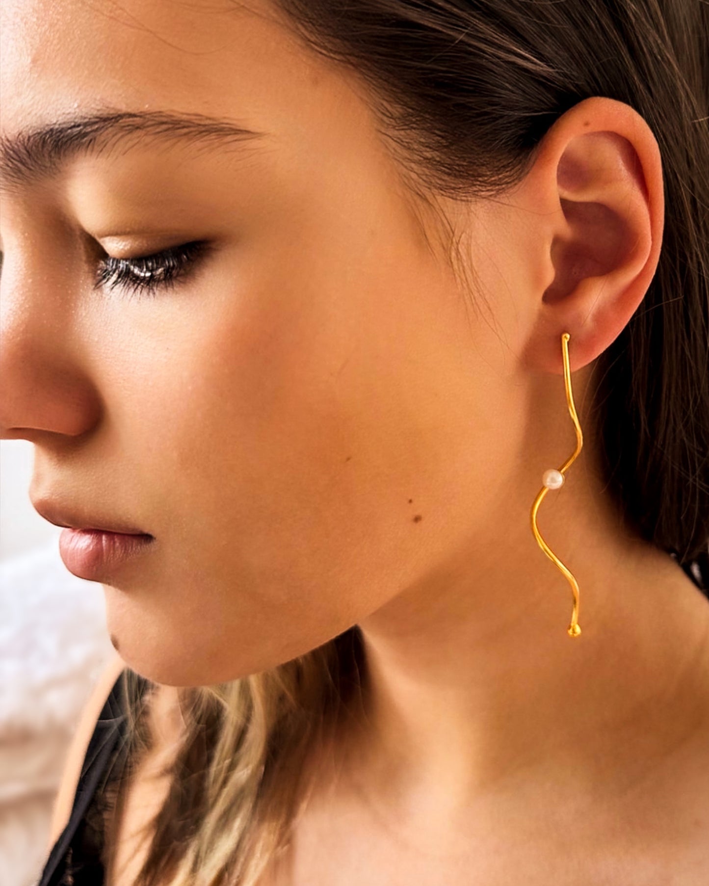 Golden Wave Earrings