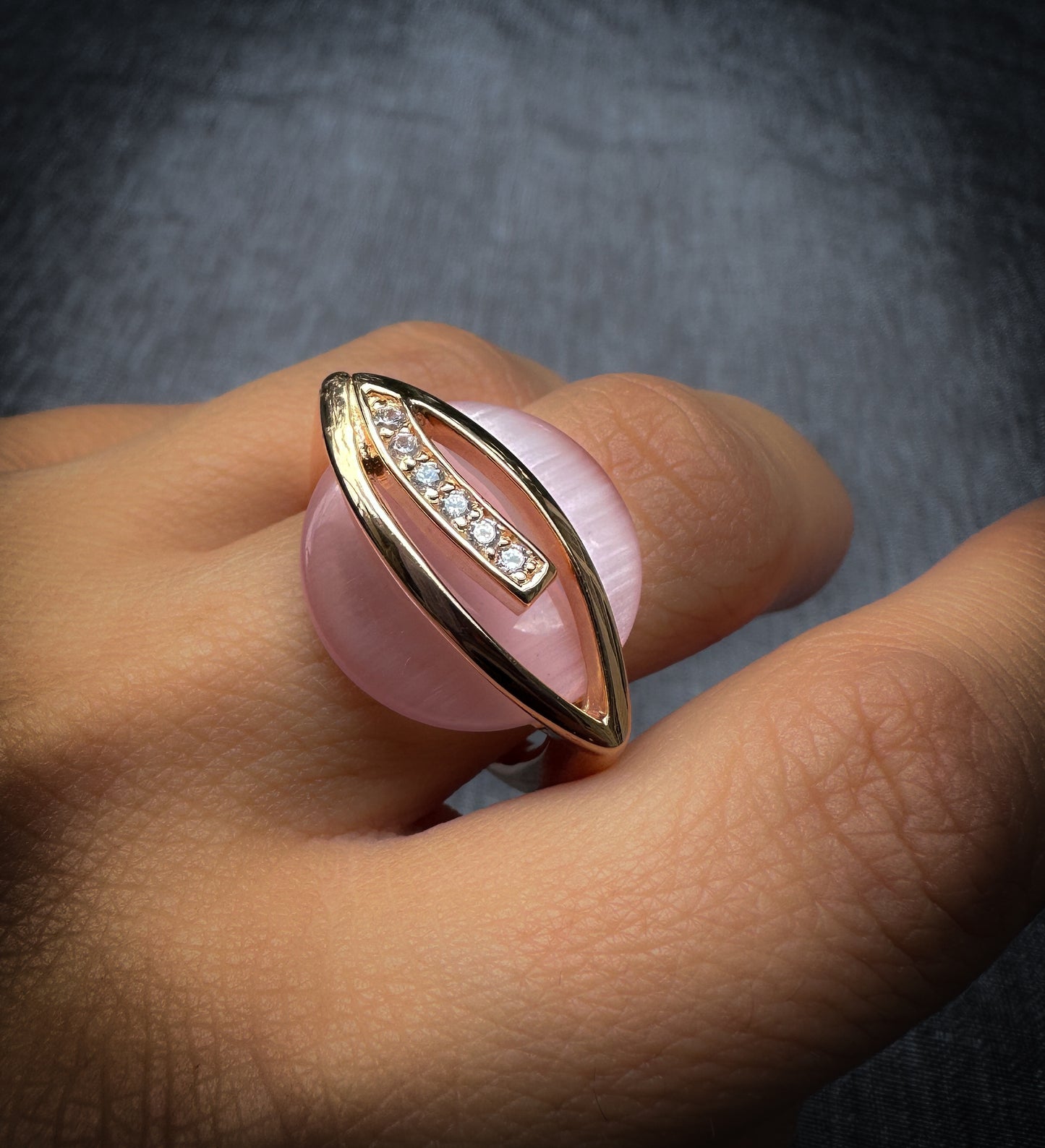 Pink Cat's Eye Earrings