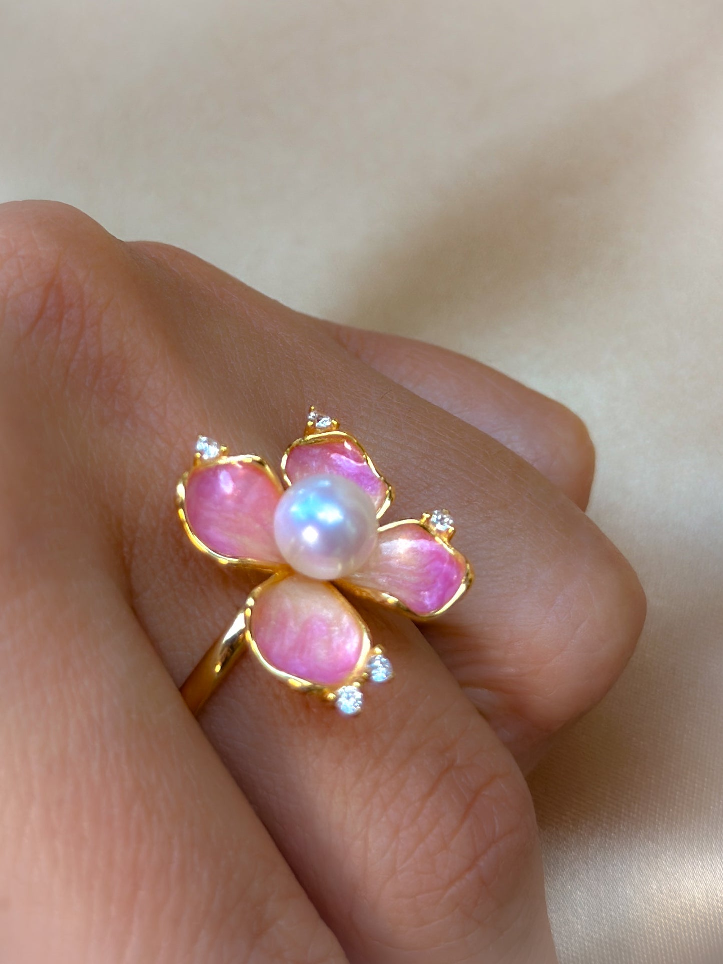 Pink Blossom Ring