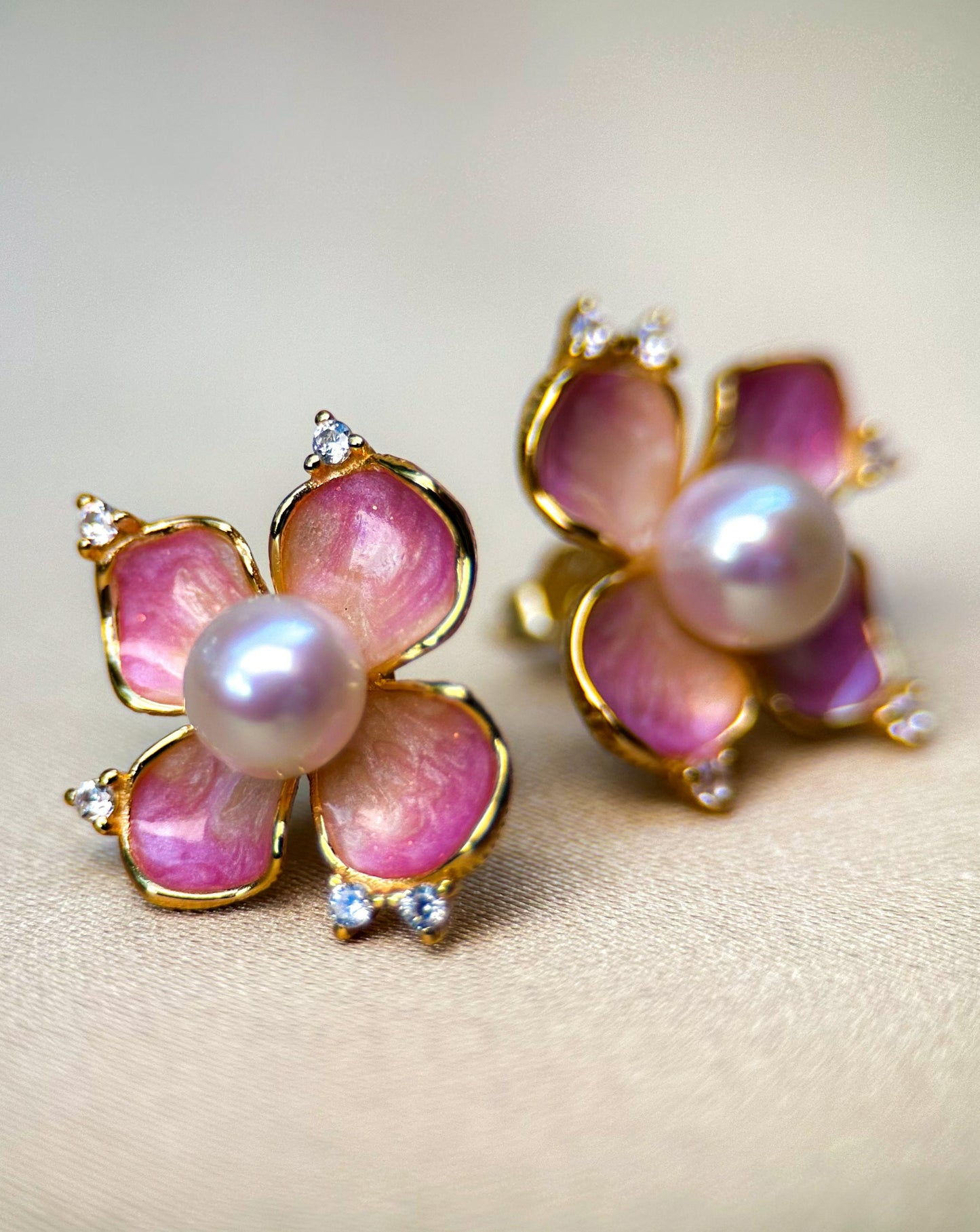 Pink Blossom Earrings