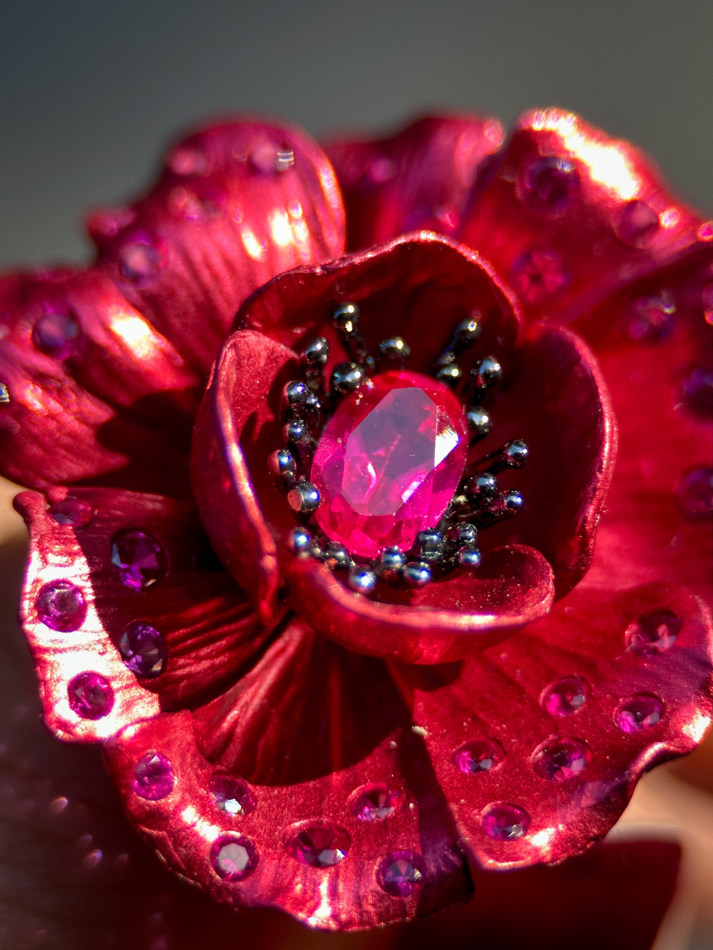Red Flower ring
