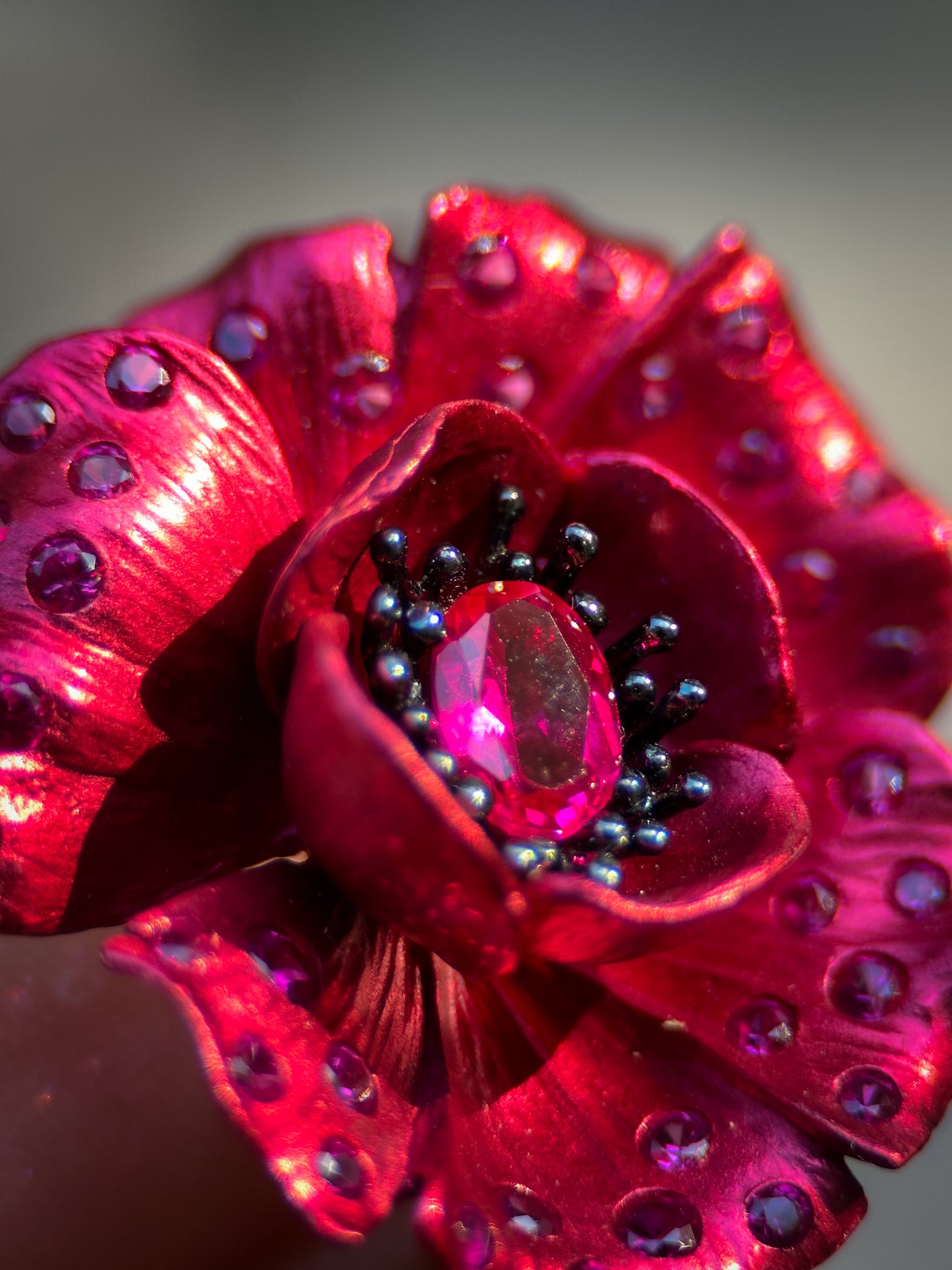 Red Flower ring