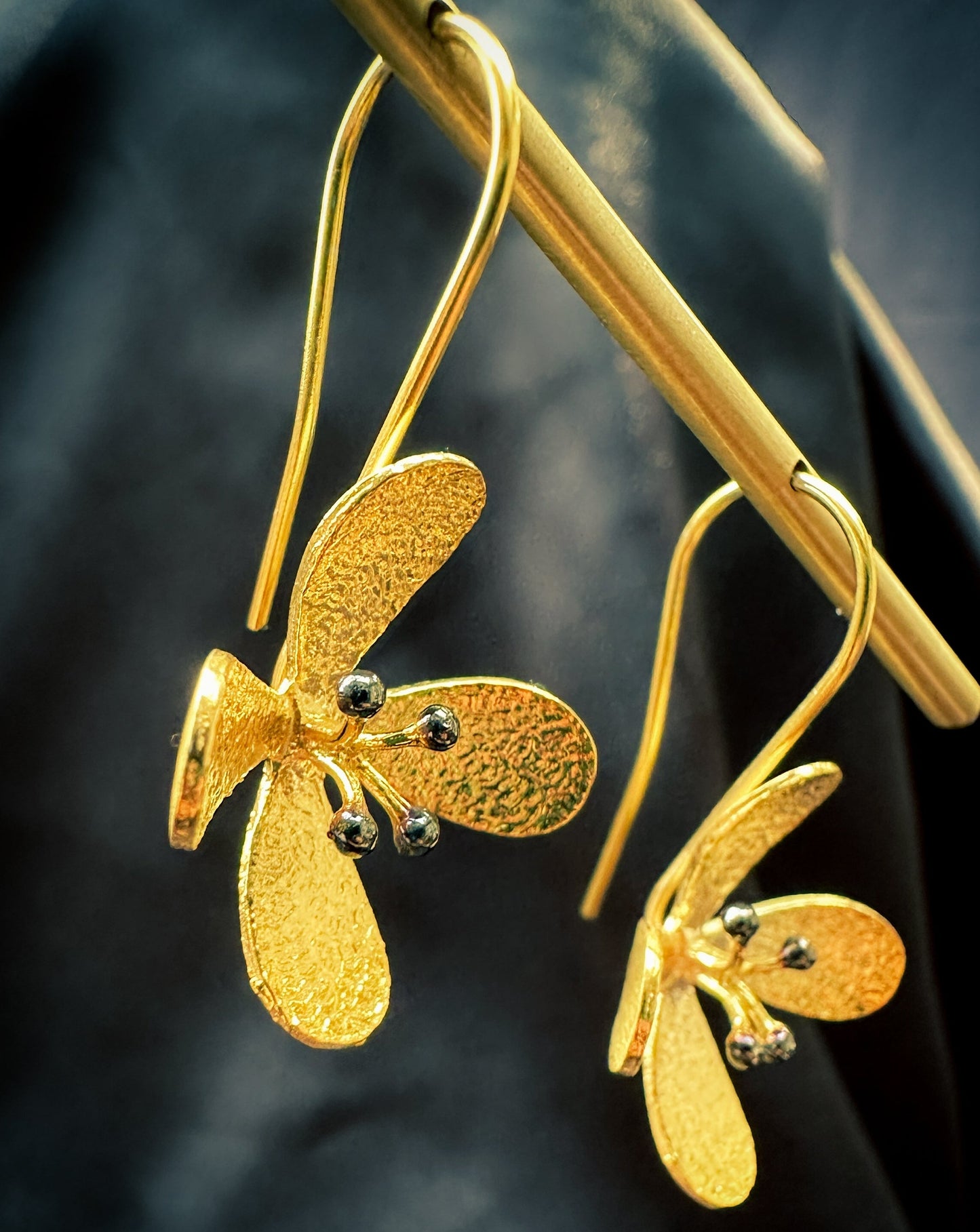 Golden Flower Earrings