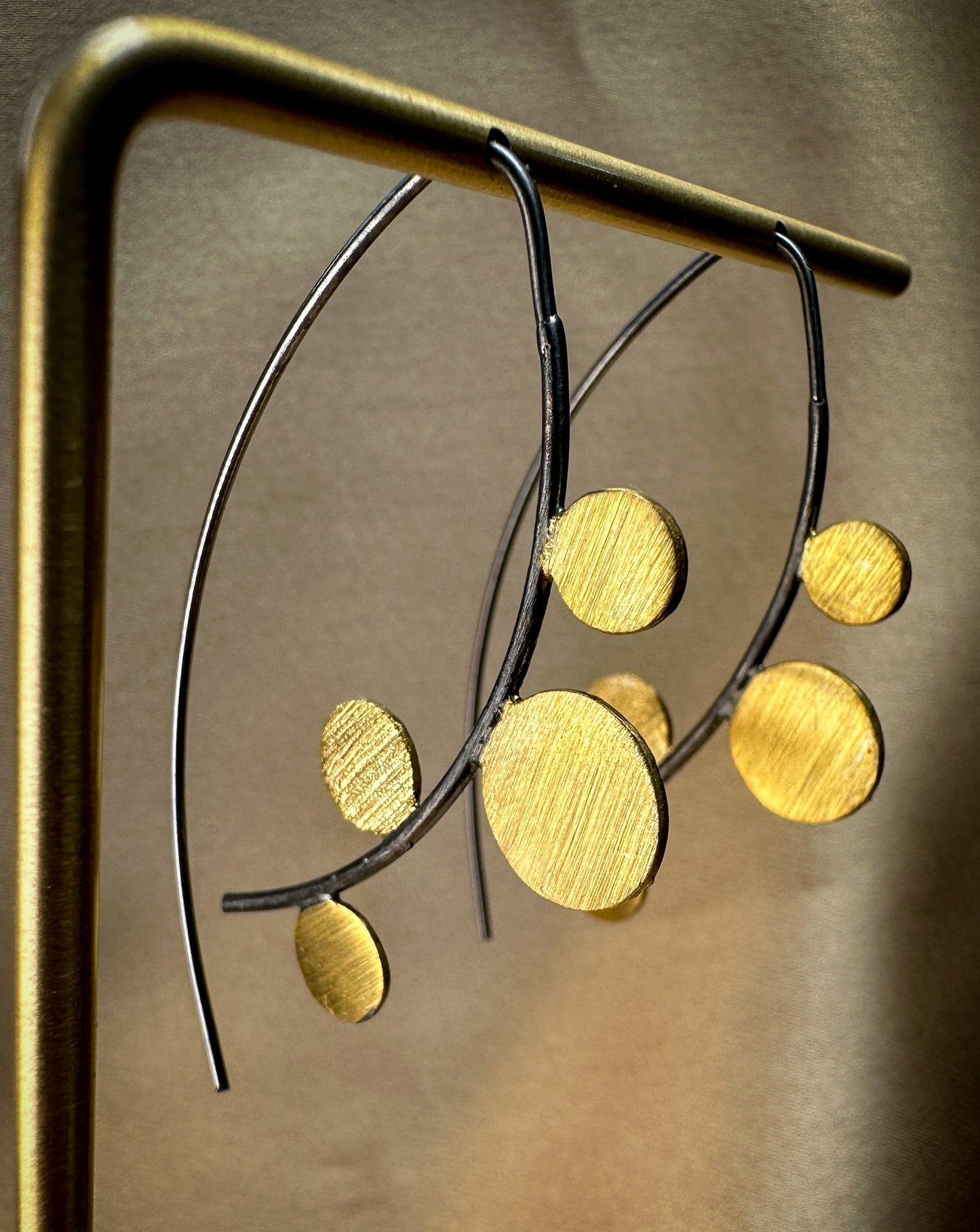 Gold & Black Hoops