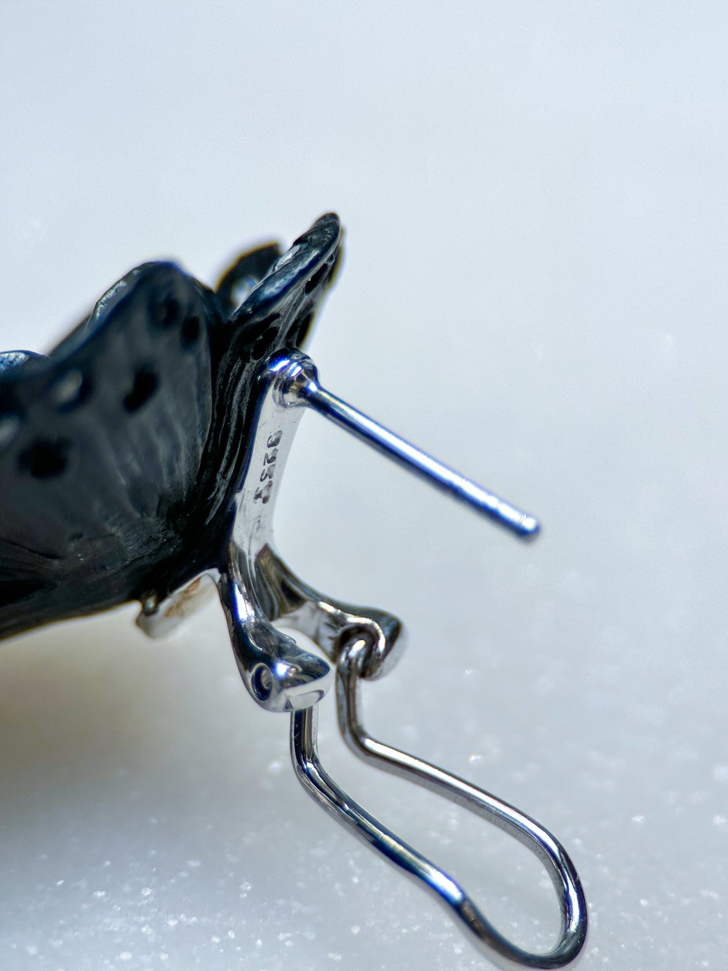 Black Flower Earrings