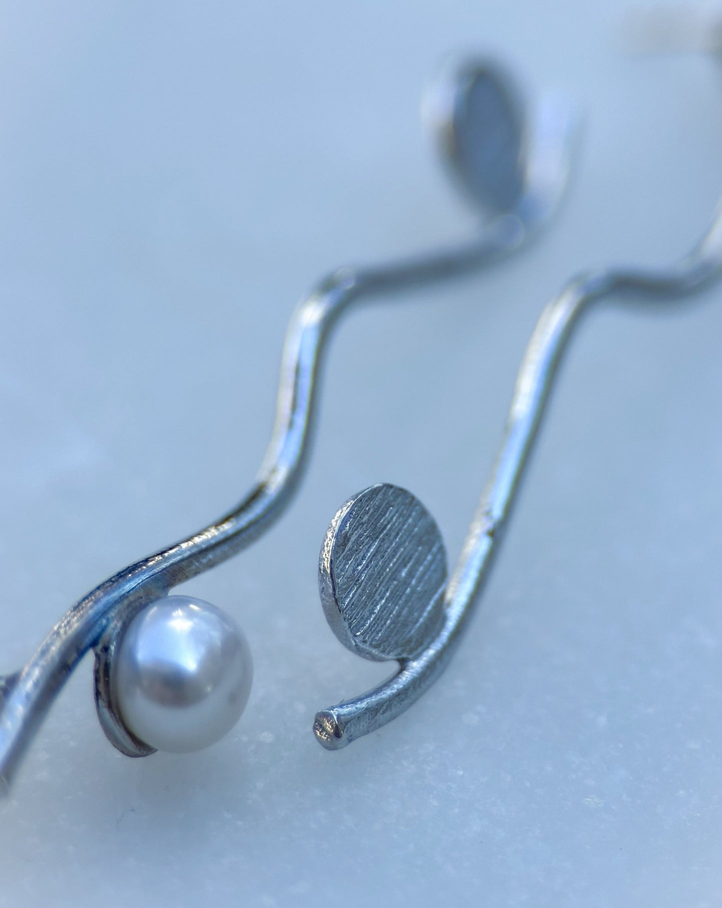 Silver Wave Earrings