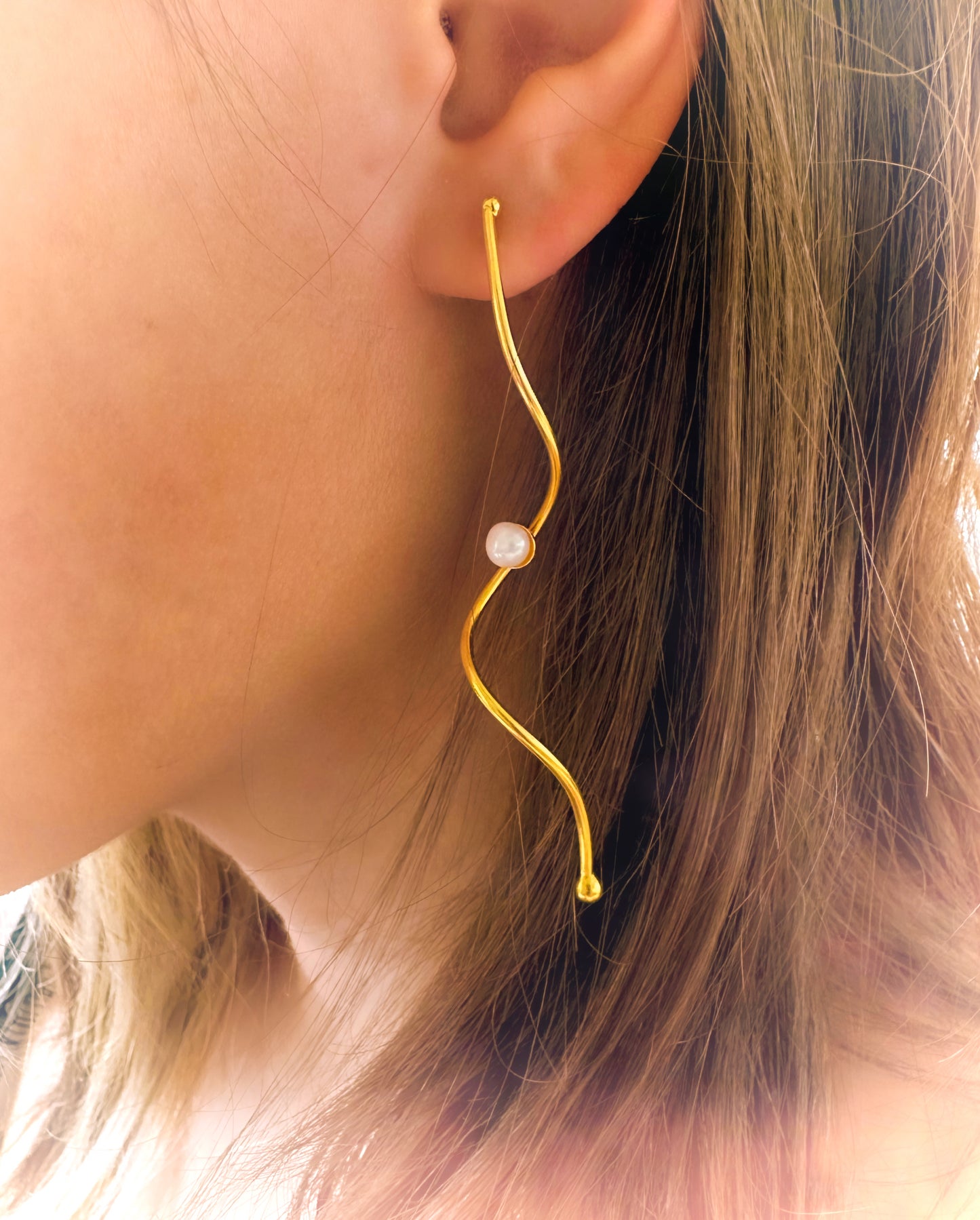 Golden Wave Earrings