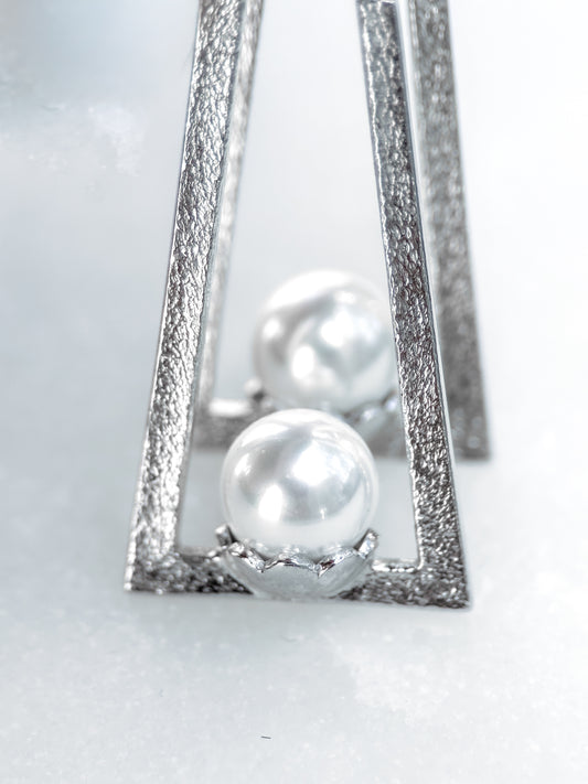 Pearl Angle Earrings