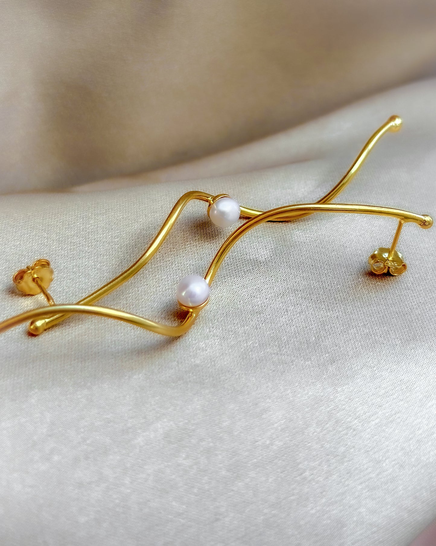 Golden Wave Earrings