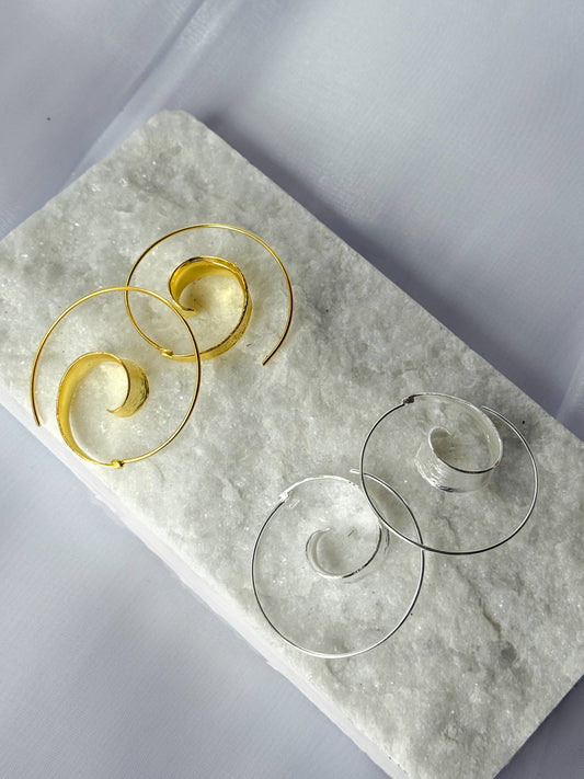 Sculpted Wave Earrings