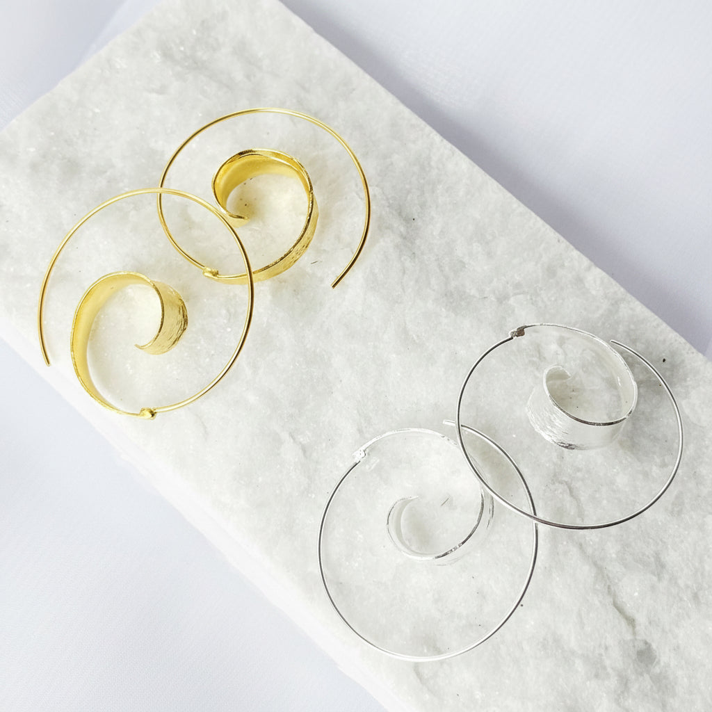 Sculpted Wave Earrings
