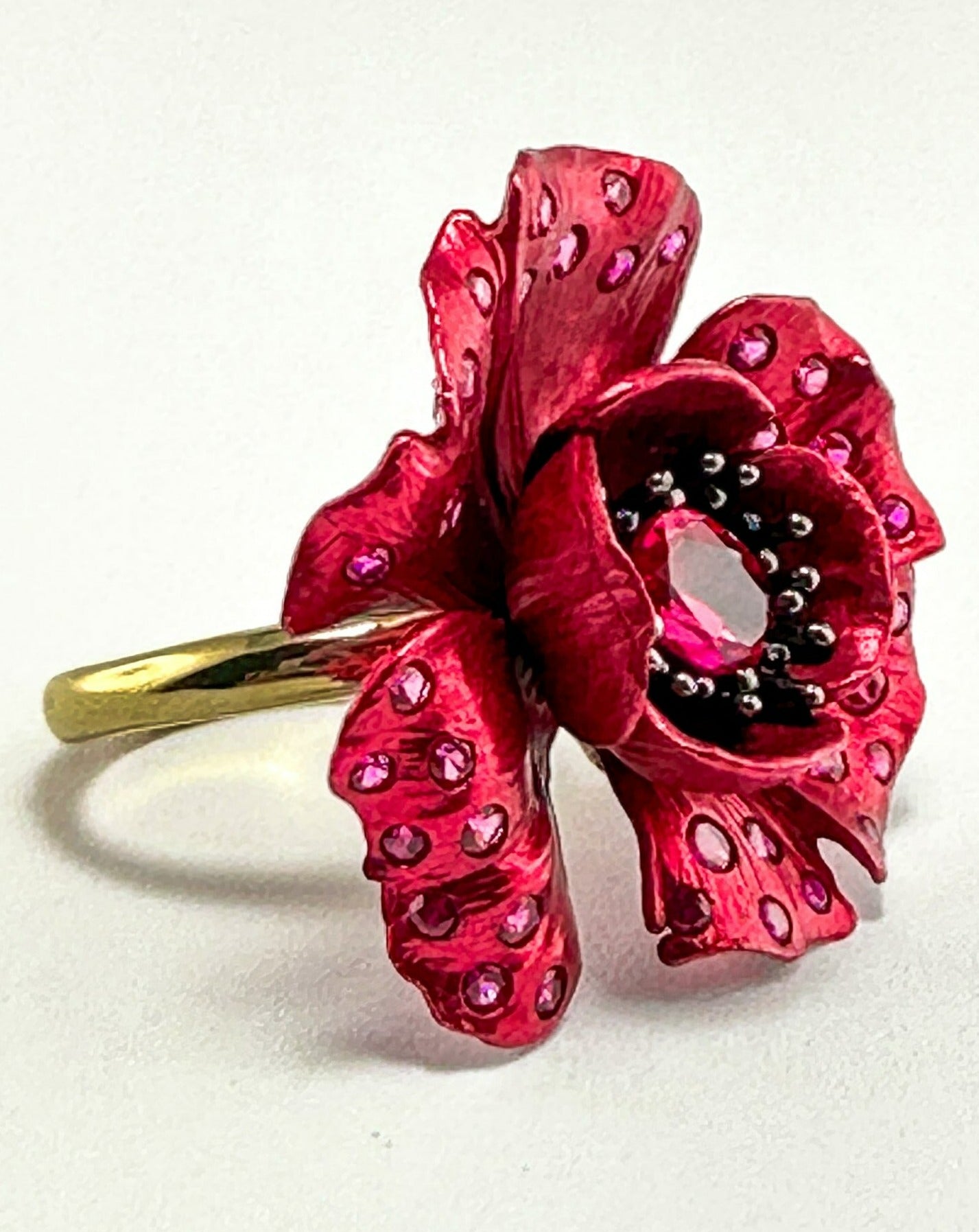 Red Flower ring