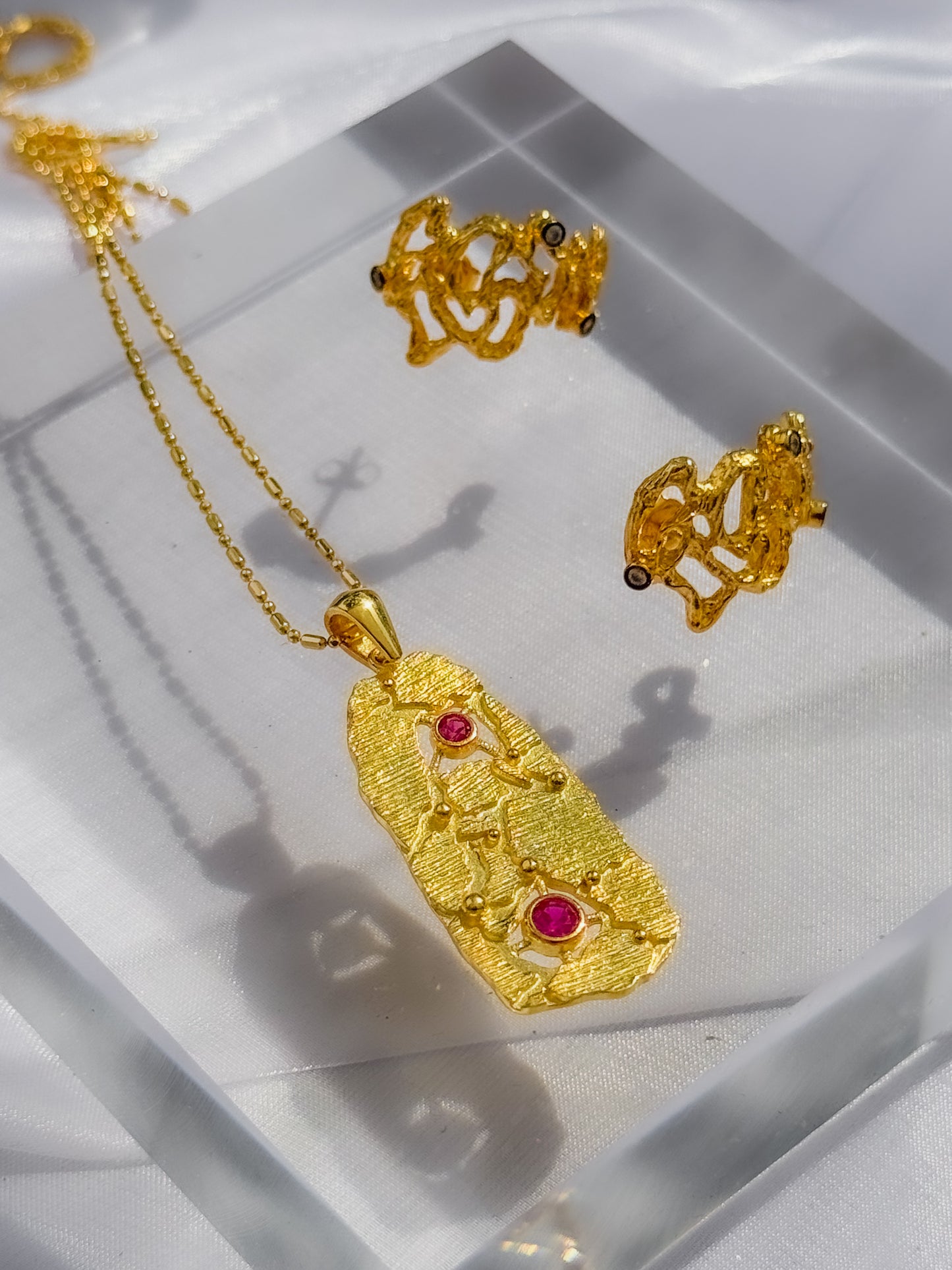 Treasure Map Pendant Gold