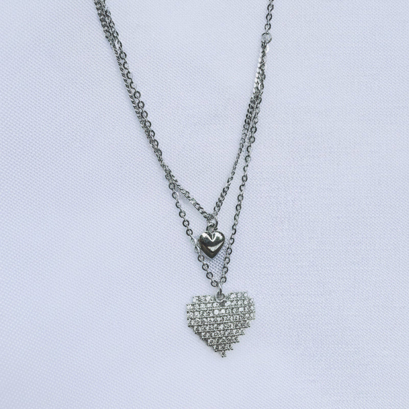 The Little Luxe - Two Hearts Necklace
