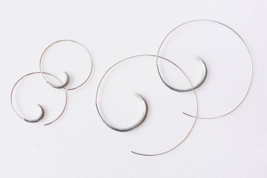Gold Swirl Hoop Earrings
