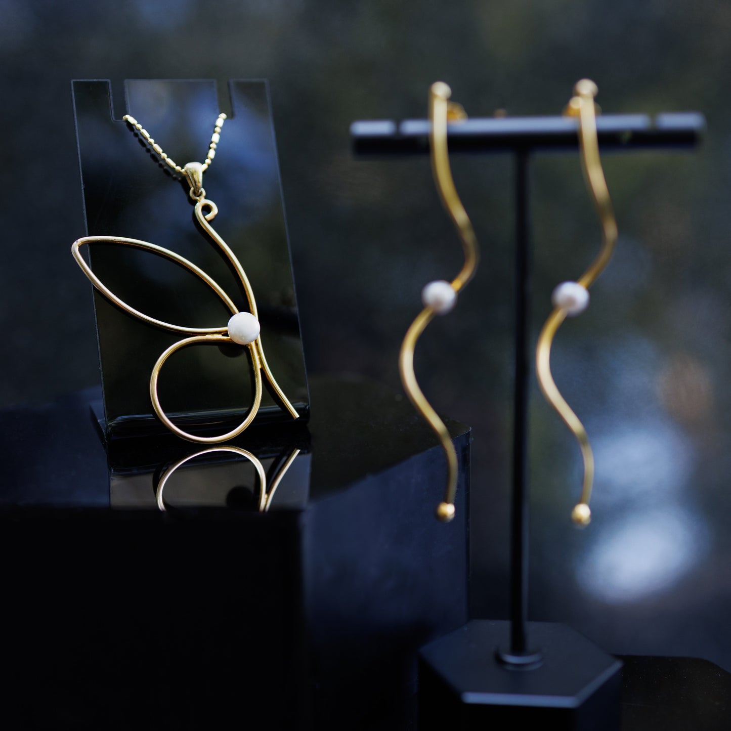 Silver Wave Earrings
