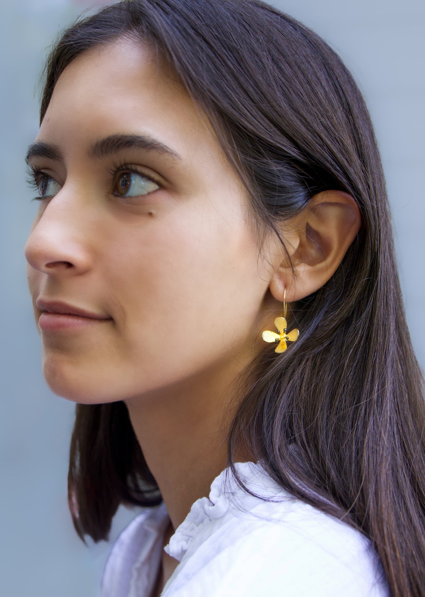 Golden Flower Earrings