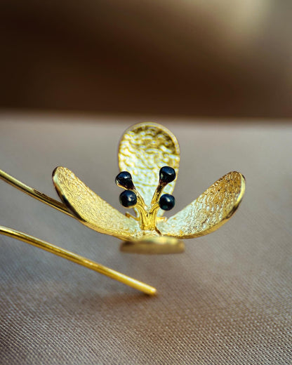 Golden Flower Earrings