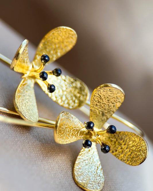 Golden Flower Earrings