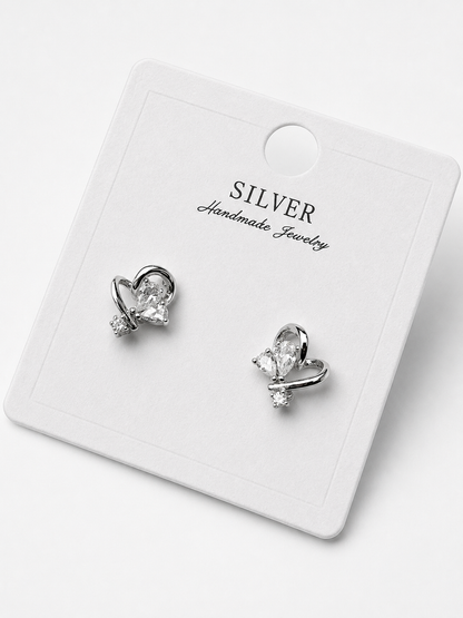 The Little Luxe - Sparkle Heart Earrings