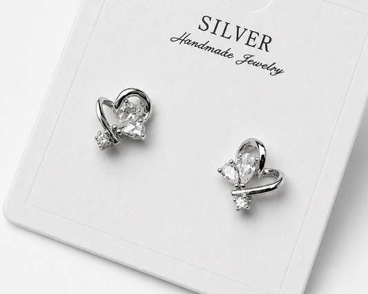 The Little Luxe - Sparkle Heart Earrings