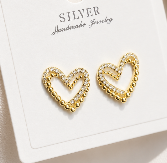 The Little Luxe - Heart Earrings