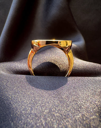 Rose Gold Black Onix Ring