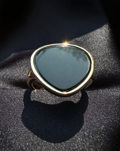 Rose Gold Black Onix Ring