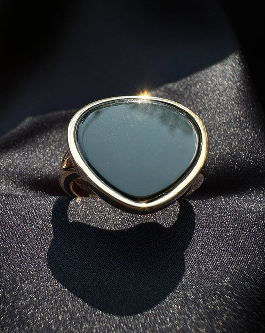 Rose Gold Black Onix Ring
