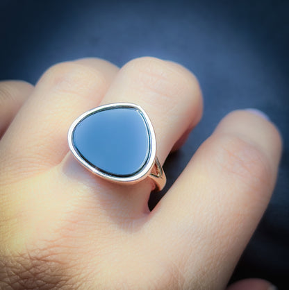 Rose Gold Black Onix Ring