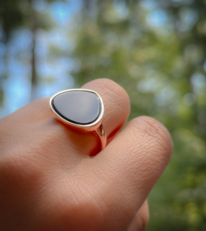Rose Gold Black Onix Ring