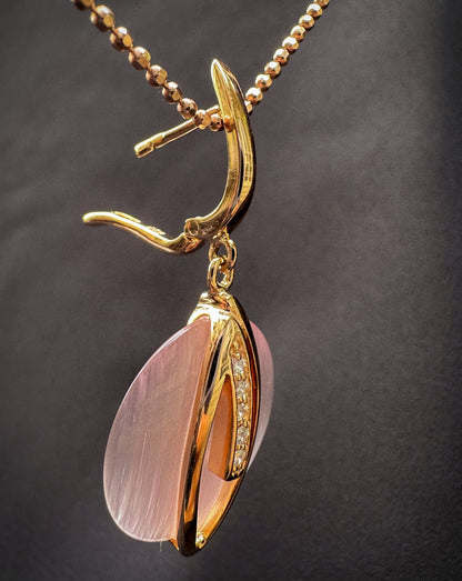 Pink Cat's Eye Earrings
