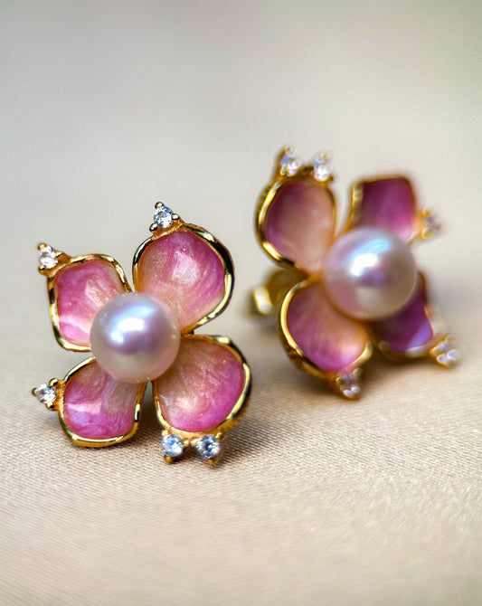 Pink Blossom Earrings