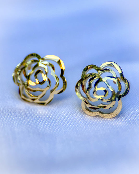 Golden Rose Earrings