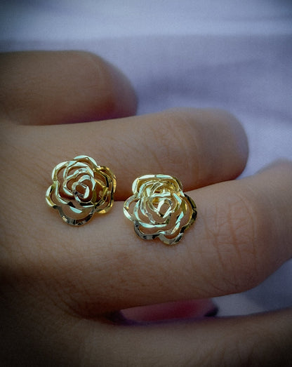 Golden Rose Earrings