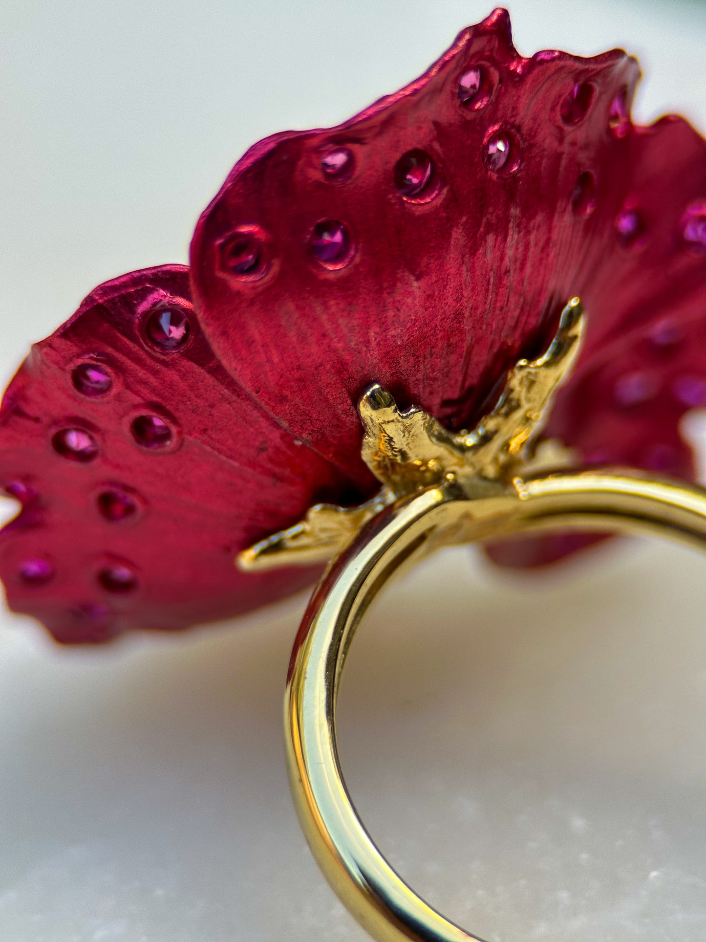 Red Flower ring