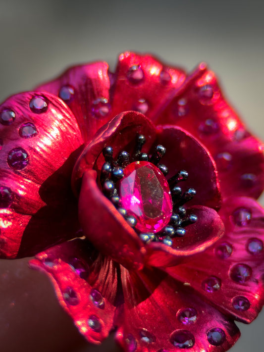 Red Flower ring