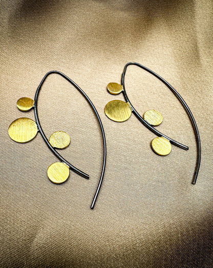 Gold & Black Hoops