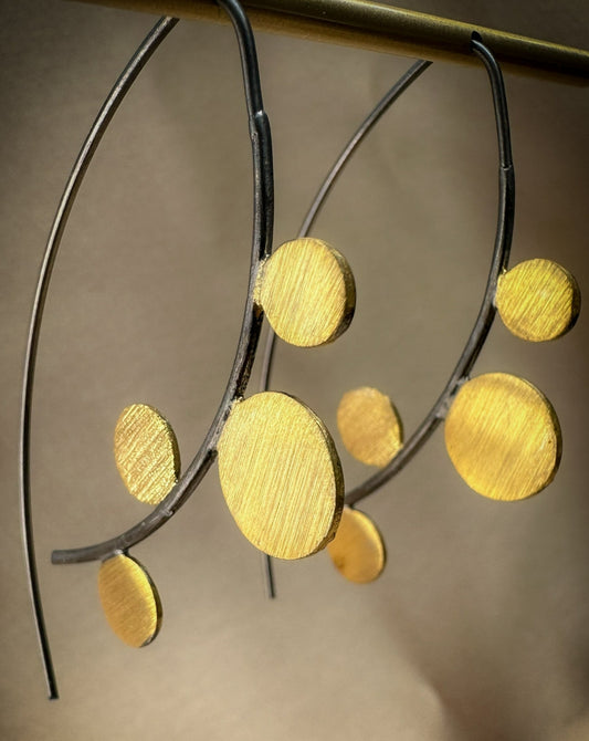 Gold & Black Hoops