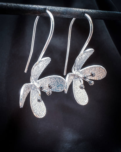 Silver Flower Earrings