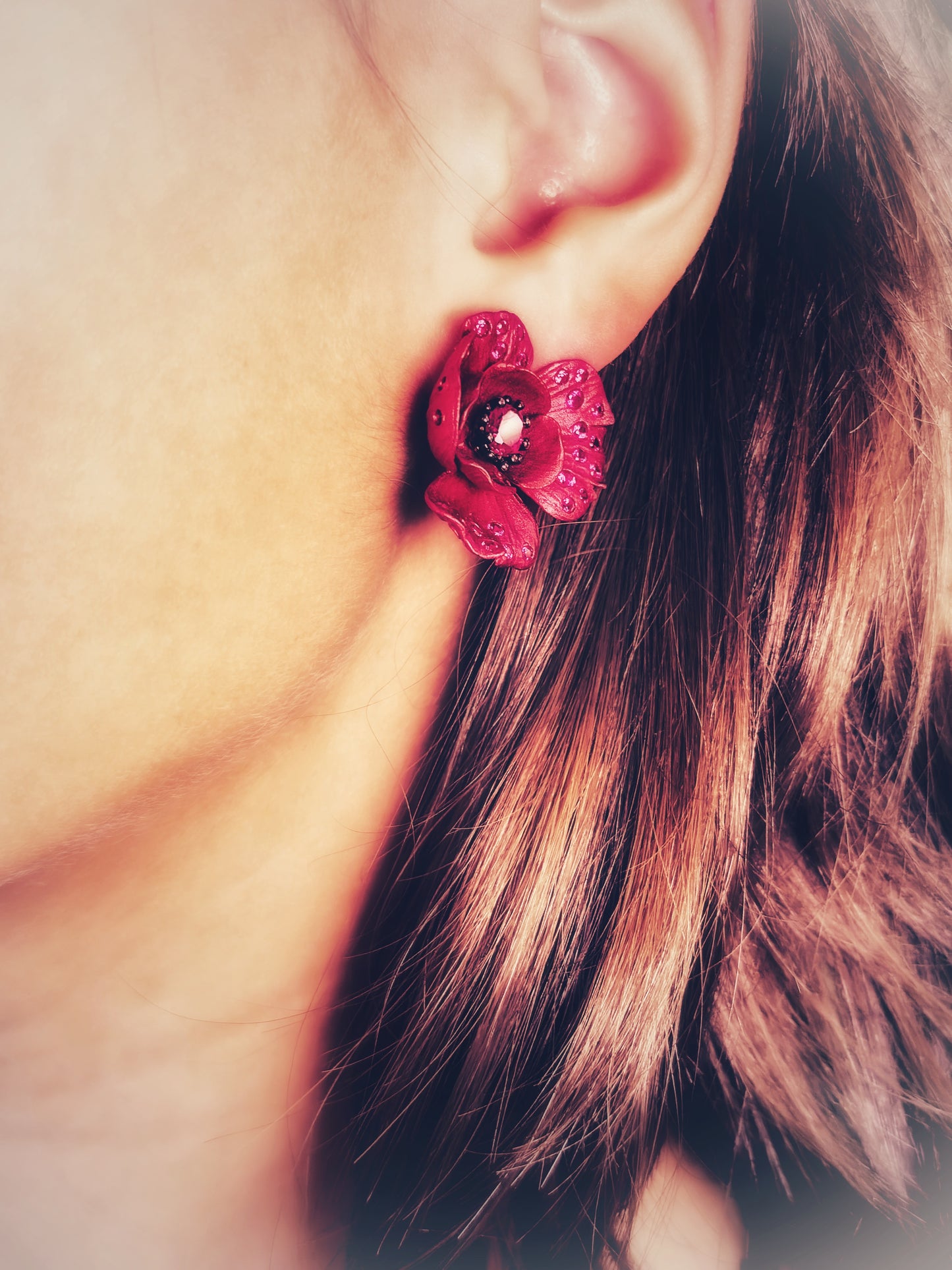 Red Flower ring