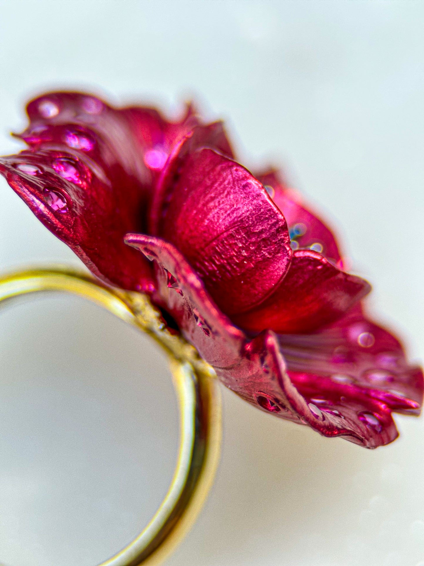 Red Flower ring