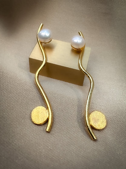 Silver Wave Earrings