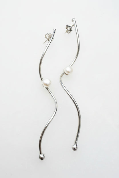 Silver Wave Earrings