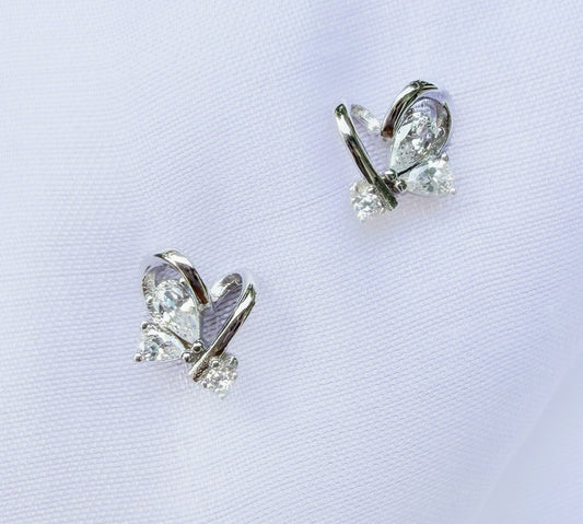 The Little Luxe - Sparkle Heart Earrings