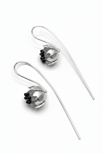 Lotus Grace Long Stem Earrings