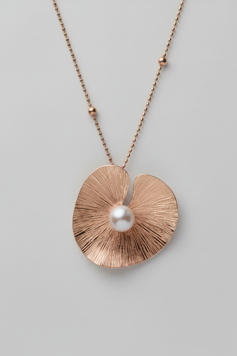 Pearl Lily Pad pendant